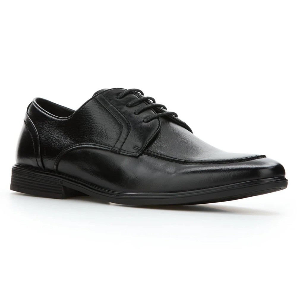 Perry Ellis Black Leather Lace-Up Oxford
